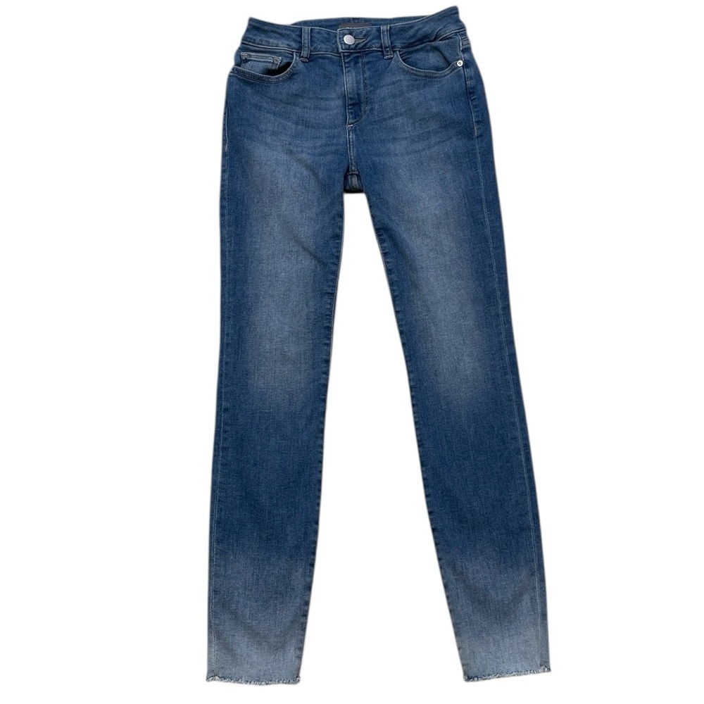 DL1961 Blue Women's Jeans Ombre Raw Hem Skinnies Size 27